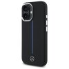 Mercedes MEHMP16S23SUMBK iPhone 16 6.1  czarny/black hardcase Silicone Blue Stripe MagSafe